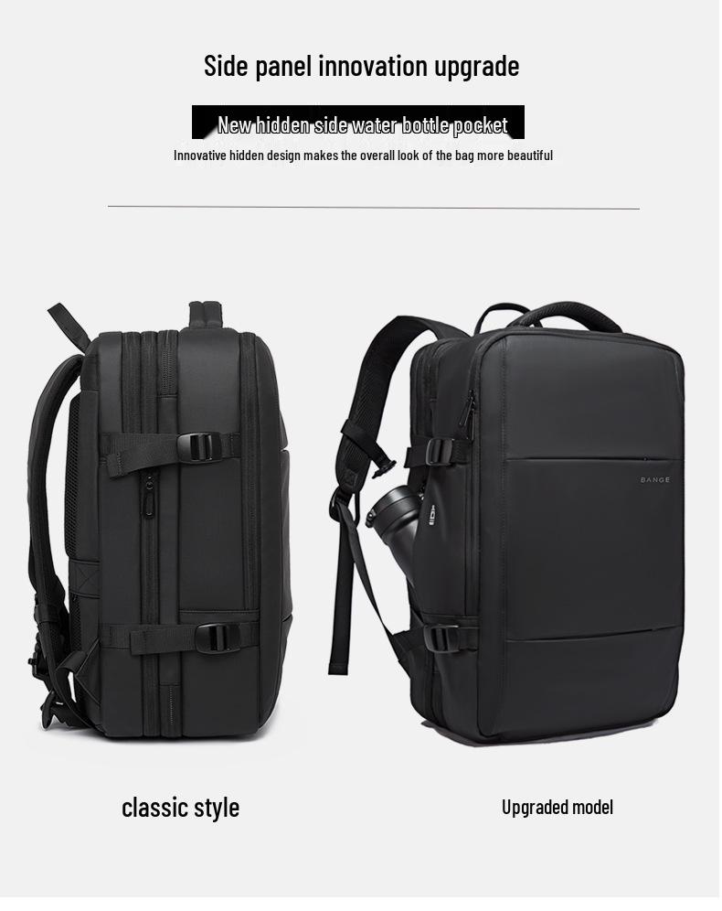 BANGE Men's High-Capacity Business & Travel Laptop Backpack