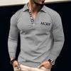 Spring Men's Long Sleeve Polo Shirt Solid Color Turn-down Collar Golf Shirts Fashion Business Casual Male Tops Tees