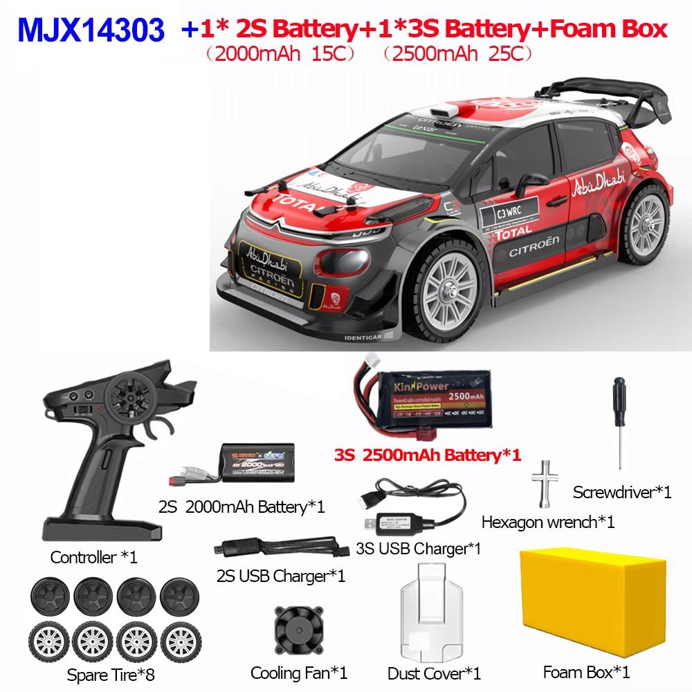 1/14 Mjx 14303 RC Дрифт-машина 2.4G Высокоскоростной Дрифт-ралли Грузовик Hyper Go Бесколлекторный 4WD Внедорожник RC Машинки Для Взрослых Для Детей Игрушки