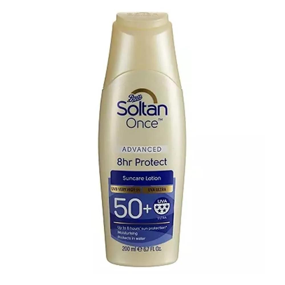 Лосьон для защиты от солнца Soltan 200 мл 1 упаковка Soltan Once Advanced 8-часовая защита Лосьон для загара SPF5