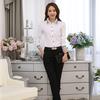 Fashion Long Sleeve Turn-down Collar Formal Elegant Ladies Female Shirt Ladies Tops School Blouse