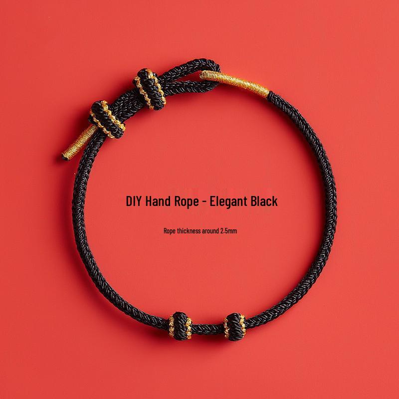 Браслет из бисера, золотой, знак зодиака года, красный, ручной работы, на веревочке