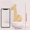 3D Ночник Жираф с питанием от USB - Теплый белый, идеально подходит для украшения спальни, вечеринок, дней рождения и праздничных подарков.