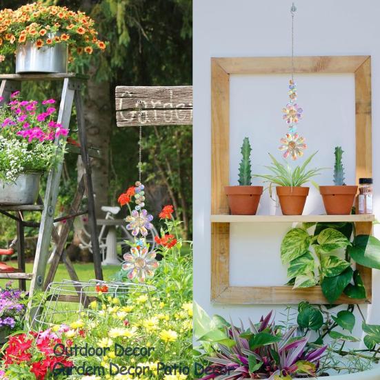 Искусственный хрустальный цветок-ловец солнца, украшение для дома и улицы, красочный искусственный хрустальный двойной подсолнух, подвесное украшение для окна, кулон для создания радуги