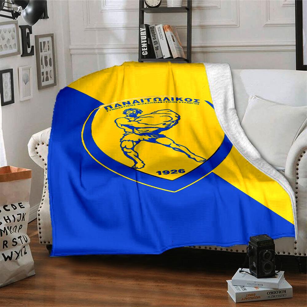 Panetolikos Print Flannel Blanket High Quality Warm Comfortable Cover for All Seasons Perfect for Gifts Home Decor