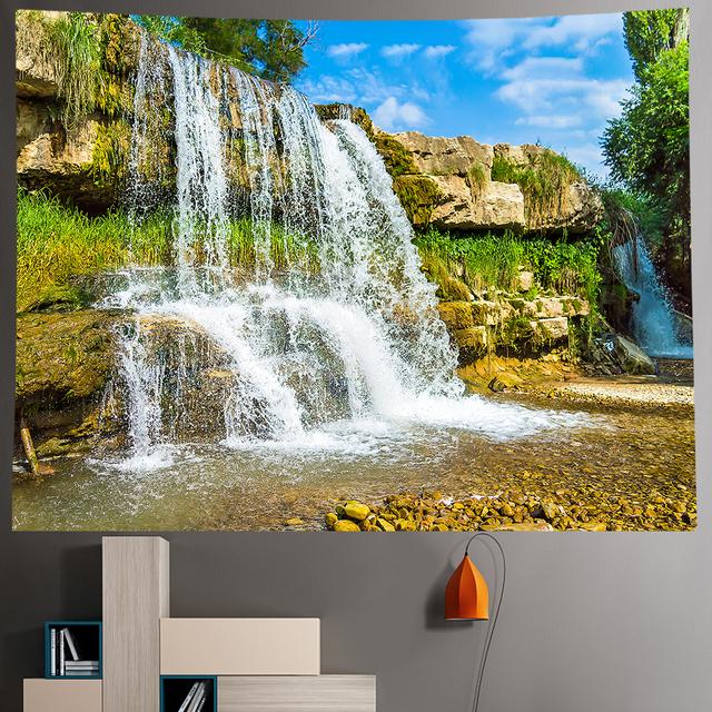 Красивый водопад лес домашний художественный гобелен хиппи богемное украшение большая простыня фон стена диван одеяло