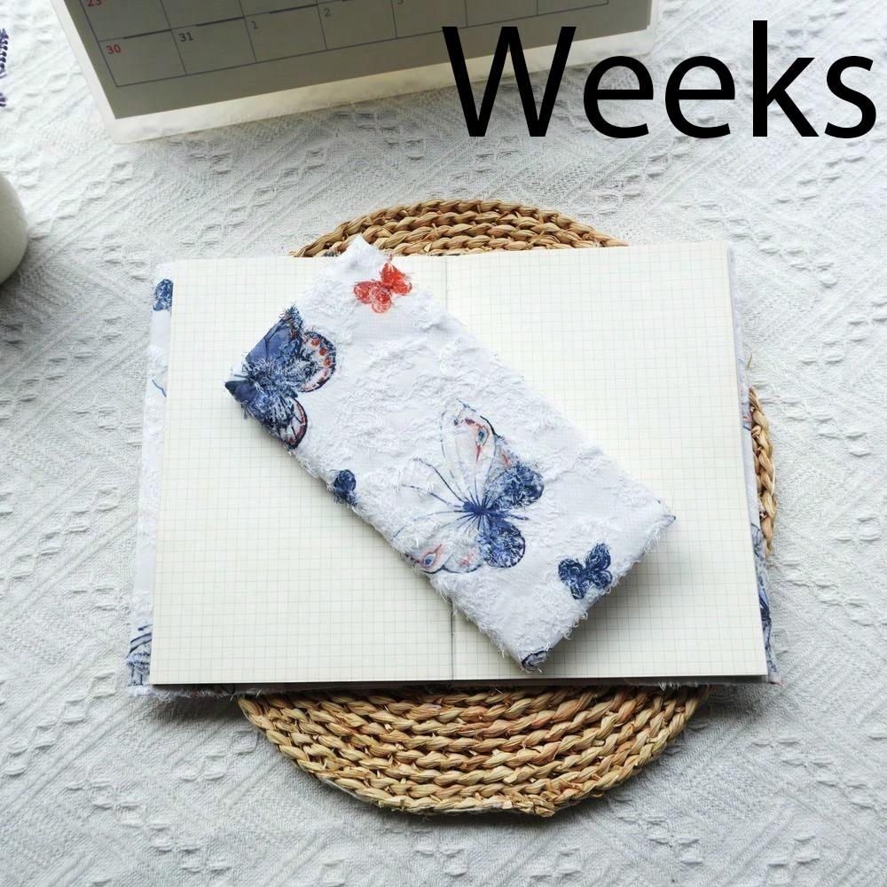 Fromthenon 1 шт. A5 A6 Weeks Реалистичная Бабочка Тканевая Обложка для Книги Чехол-Обложка для Планера Защитный Чехол Канцелярские Товары для Офиса