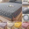 Winter Thicken Bed Sheet Plush Fitted Sheet Fleece Bed Covers Flannel Fleece Fluffy Bed Mattress Cover Bedding Protector Cover Sheet