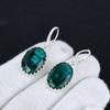 Серьги из стерлингового серебра 925 пробы с изумрудным камнем, серьги-подвески из серебра в стиле бохо, подарки на День благодарения, подарки для нее