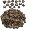 Antique Gold/Silver/Bronze Bead Caps for Jewelry Making Alloy Gold Bead Caps  Necklace