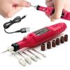 Портативная электрическая дрель для ногтей с набором наборов для ногтей Профессиональный маникюр-педикюр со шлифовальными лентами для дизайна ногтей Машинки для стрижки лака для ногтей