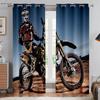 Комплект из 2 штук крутых штор с 3D-принтом для мотоциклетных гонок, для спальни, гостиной, кухни, декоративные шторы для четырех сезонов