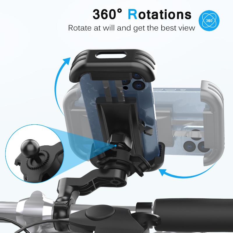 Противоударный держатель для телефона на мотоцикле, велосипеде, подставка, регулируемая поддержка, кронштейн для крепления на руль велосипеда для Xiaomi iPhone