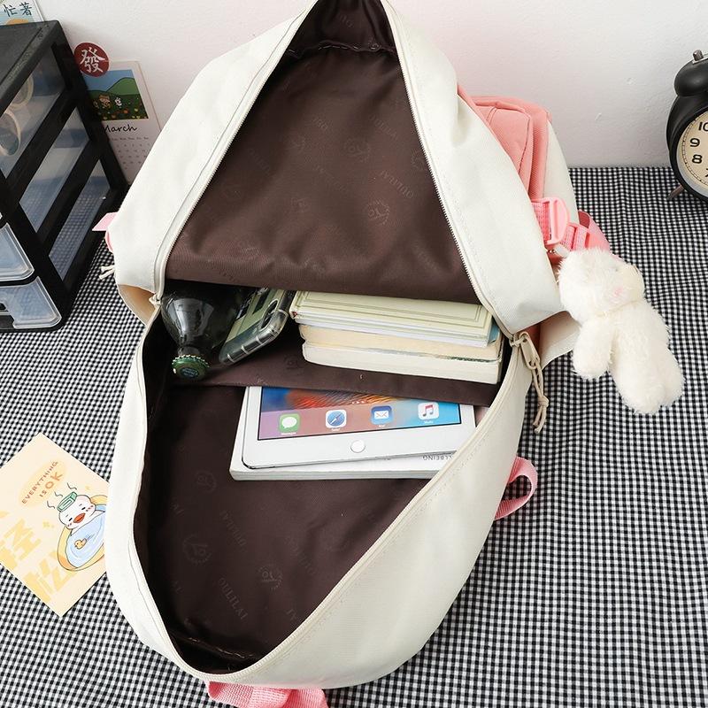 5 шт., школьный рюкзак Оксфорд, женские рюкзаки для школьников старших классов, большой вместительный водонепроницаемый универсальный рюкзак