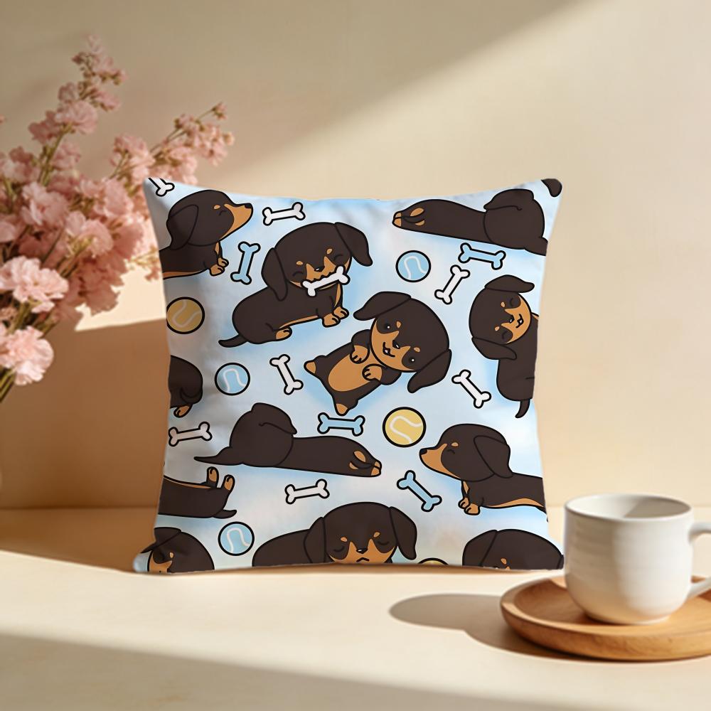 Long Sausage Dog Cushion Cover Soft Pillow Cases for Home Bedroom Living Room Sofa