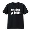 Stakes Is High T Shirt De La Soul Hip Hop 90s Retro Crew Neck Slight Stretch Fabric Regular Fit Casual Style Print Pattern