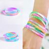 Silicone Bracelet Candy Color Sports Style with Letters Bracelet Fashion Printing Rubber Wristband
