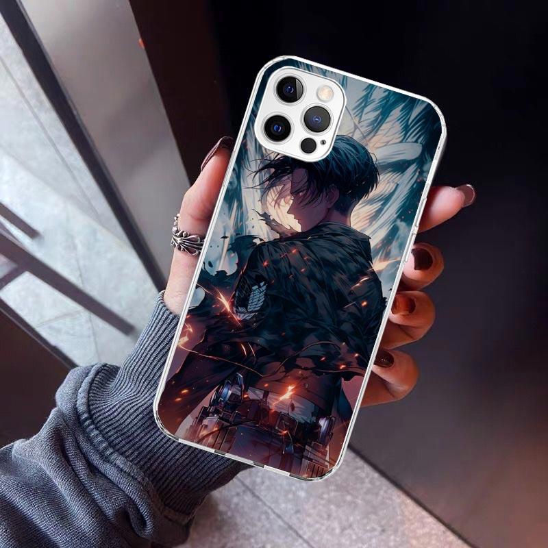 A-Attack on T-Titan Levi Phone Case For iPhone 17 Air 11 13 Mini 14 15 Plus 16 12 Pro Max 16E SE 7 8 Pattern Soft TPU Back Cover
