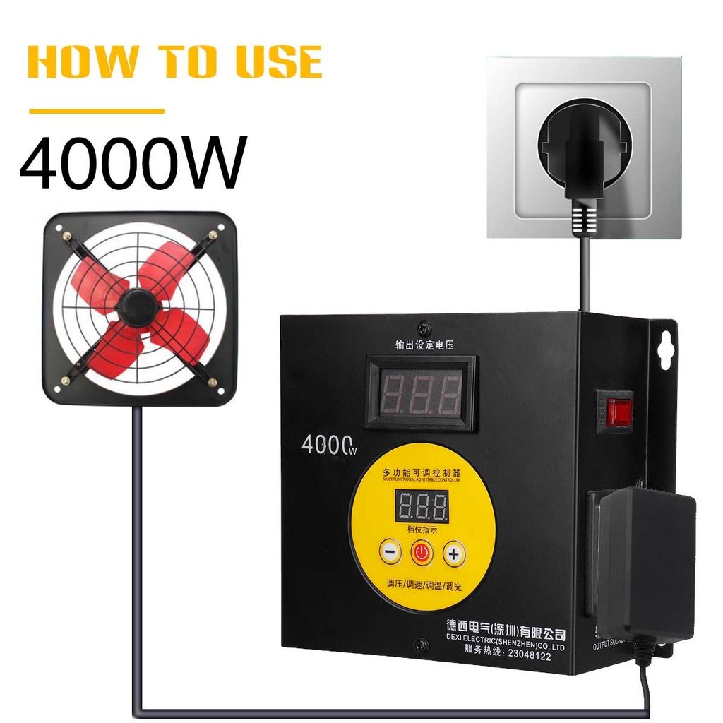 Регулятор напряжения 2500 Вт 220 В переменного тока Компактный регулятор напряжения с переменной скоростью Портативный диммер с регулировкой напряжения