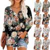 Летняя женская мода, повседневная блузка с круглым вырезом и рукавами 3/4, пуловер с принтом