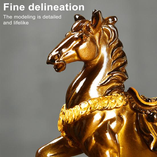 Лошадь Чай Pet Скульптура Смола Цветоизменяющий Лошадь Украшение Высокотемпературный Денежный Символ База