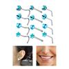 Set of 5 Elegant Alloy Nose Studs and Hoop Set 20G L Bend Bar With Sparkling CZ Stones Jewelry Accessory Daily Use