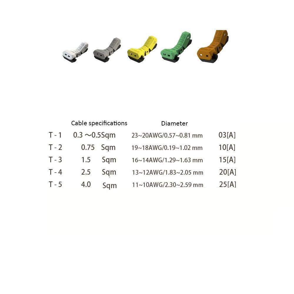 Mini Car Wiring Terminal Electrical Durable Quick Connectors Terminals Brass Quick T I LED Connector Home Car