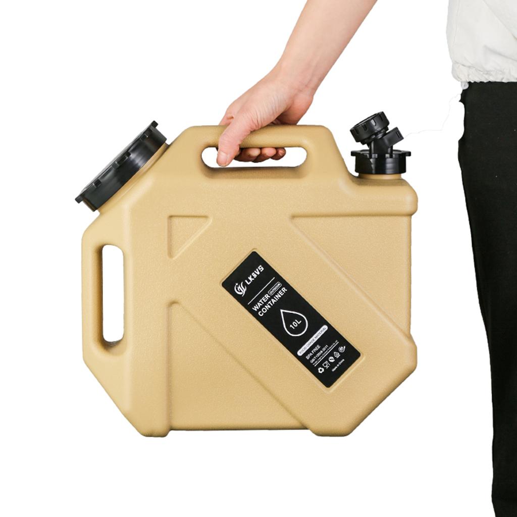10L Outdoor Water Bucket Large-Capacity Portable Camping Water Bag Container with Faucet Driving Water Tank for Picnic Hiking