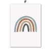 Sun Rainbow Dinosaur Octopus Education Alphabet Wall Art Canvas Painting Poster Print Nursery Wall Pictures Kids Room Decoration