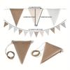 Multicolor Birthday Linen Banner Hanging Photo Prop Banners Vintage Pennant Flags  Carnival Garland