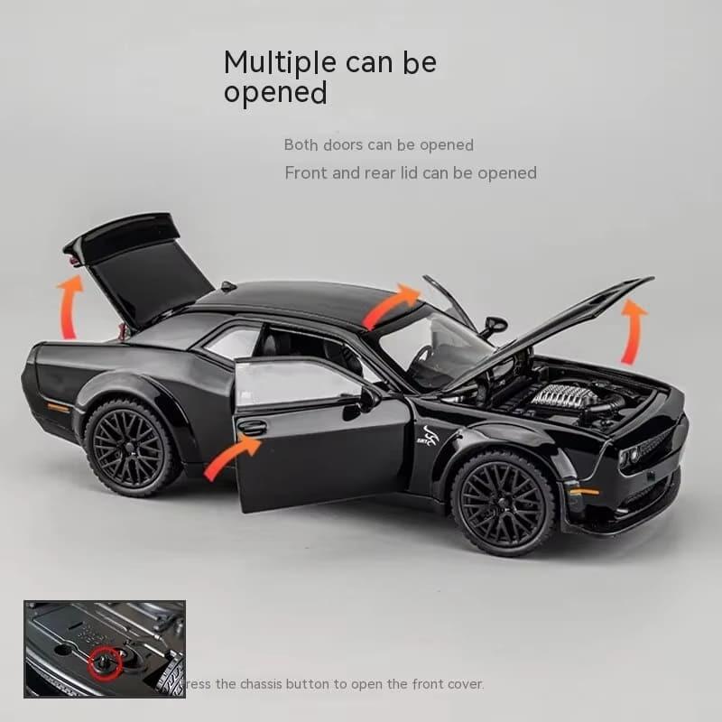 Игрушечная машина Hellcat 1:32 масштаба литой металлический игрушечный автомобиль модель автомобиля Hellcat с инерционным механизмом со звуком и светом детская игрушка подарок модные украшения дисплей