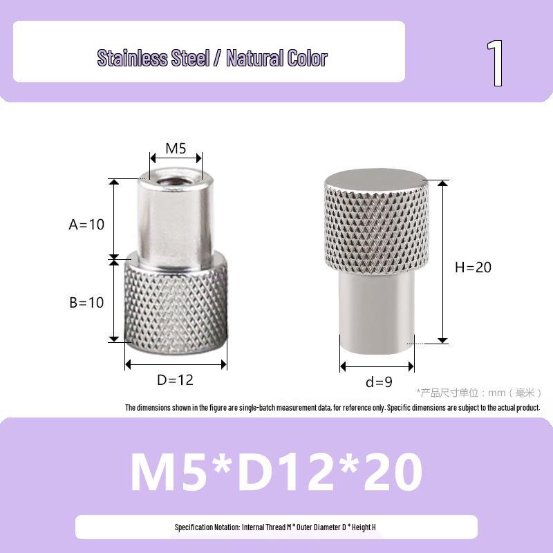 Ручная накатанная гайка из нержавеющей стали Hongkangming для M3-M12.