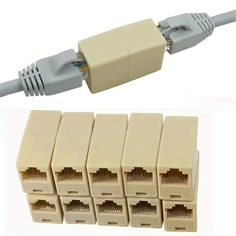 10 шт. Сетевой Ethernet Двойной Прямой Разъем-Соединитель Lan Кабеля Соединитель RJ45 CAT 5 5E 6 6a Удлинитель Штекер Разъем Сетевого Кабеля