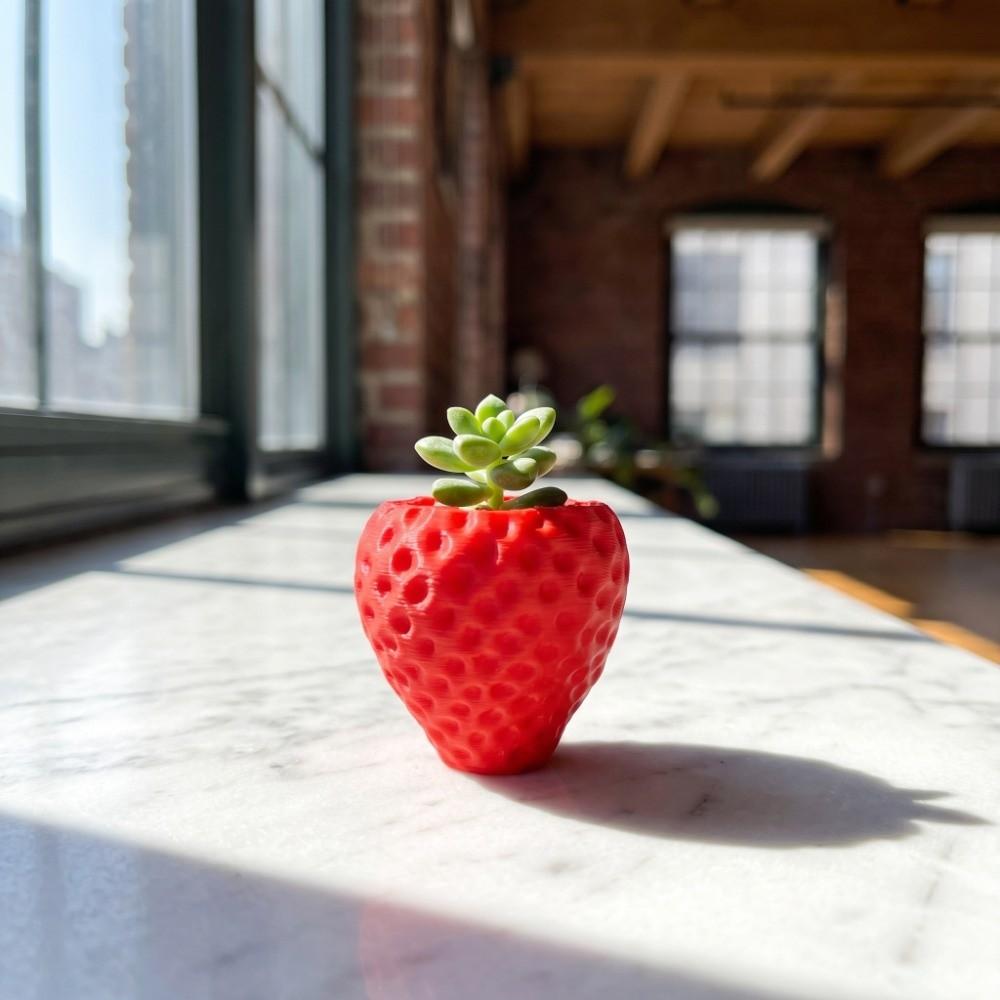 Ornaments Strawberry Storage Box Sweet Mini Plant Pot Creative Strawberry Flower Pot  Kitchen Use