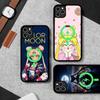Чехол для телефона с магнитом в стиле аниме S-Sailors Moon Для IPhone 16 15 14 13 12 11 17 Pro Max Plus Крышка для беспроводной зарядки