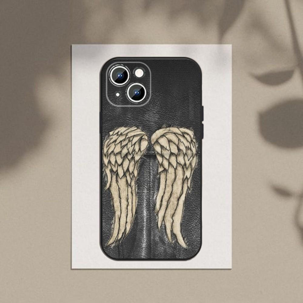 The W-Walkings D-Dead Daryl Dixon Phone Case For Apple iPhone 15,14,13,12,11,XS,XR,X,8,7,Pro,Max,Plus,mini Silicone Black Cover
