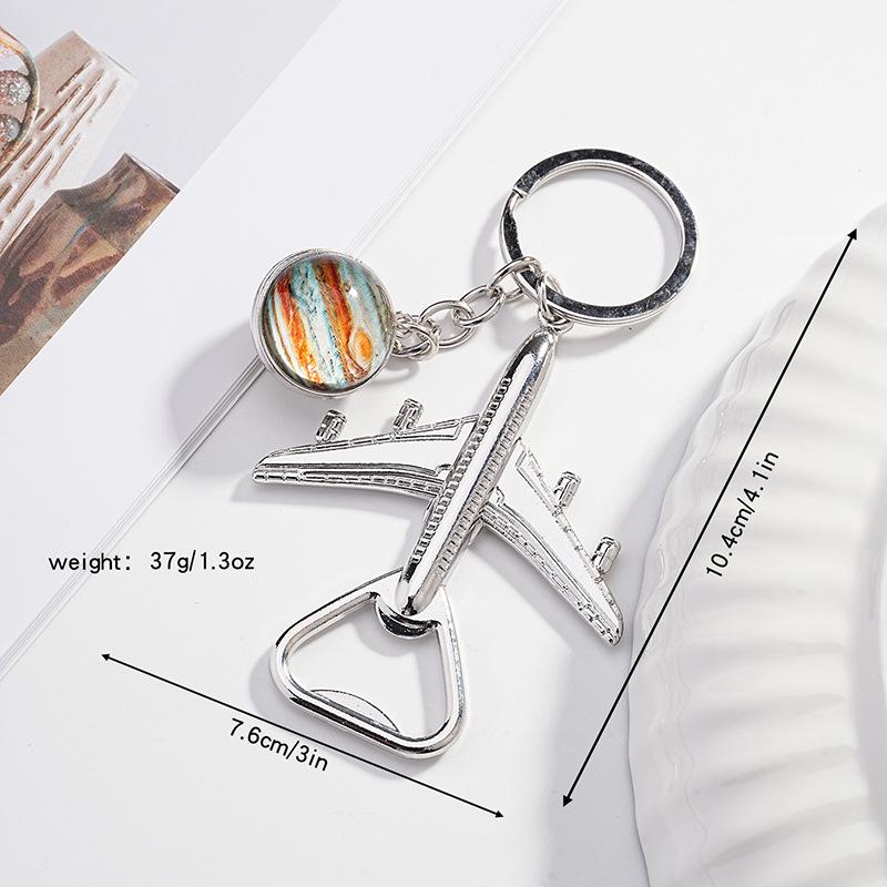 Креативный брелок-открывалка для бутылок в виде самолета – металлический брелок-аксессуар