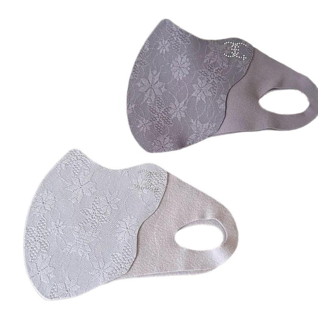 High-Quality Lace Winter Mask: UV Protection, Eye Corner Shield, Rhinestone Detail, Thick, Three-Dimensional, Warm, Perfect for Cold Weather.