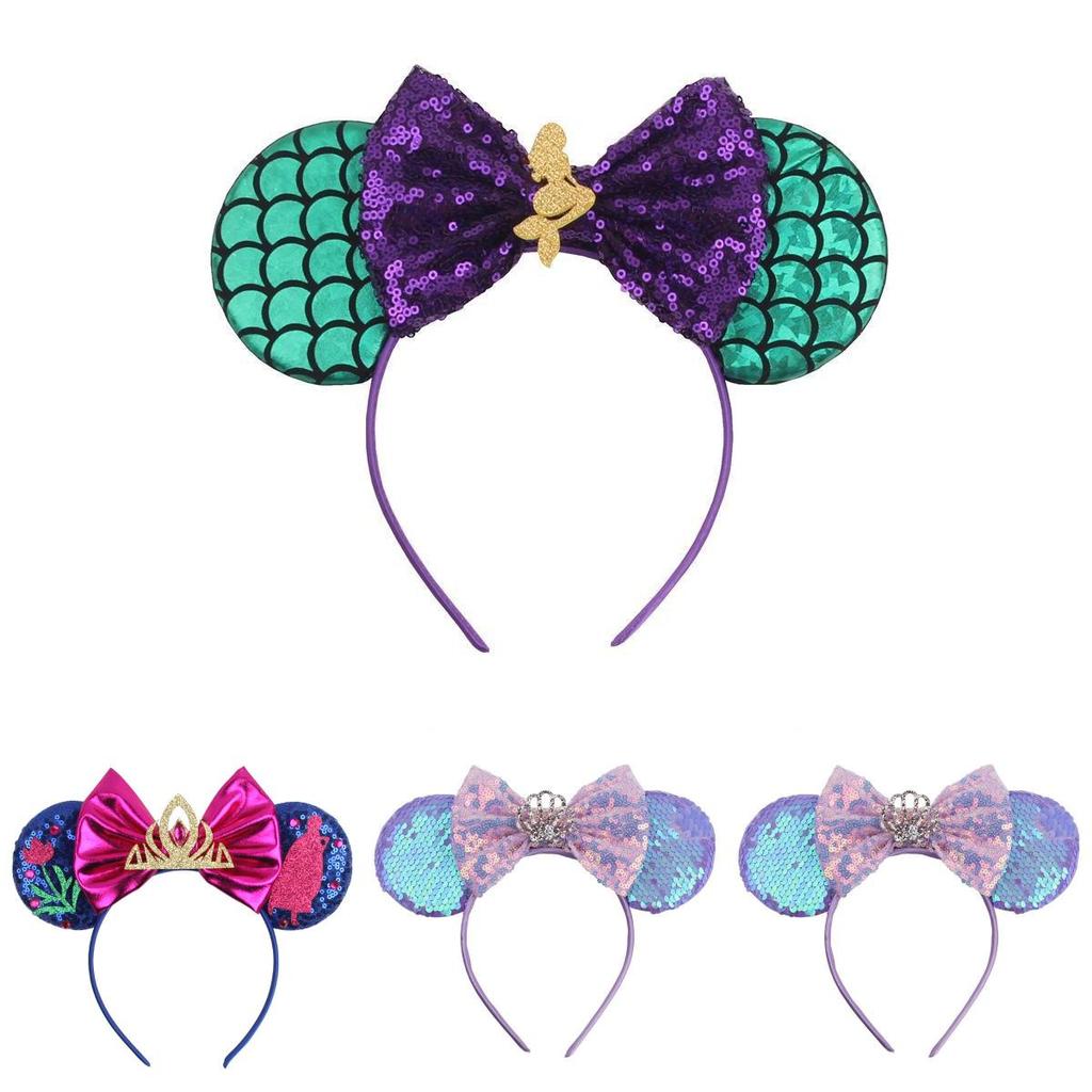 Blingy Minnie Mouse Headbands With Sparkling Glitter For Girls