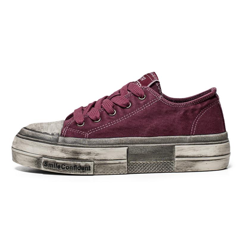 Модные черные мужские туфли Four Seasons Модный ретро-стиль Make dirty Досуг На Открытом Воздухе Вечеринка Уличная ходьба молодежная обувь