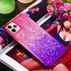 Радужный прозрачный градиент цвета, блестящий жидкий зыбучий песок, любовь, блестки, бампер, чехол для телефона для iPhone, Samsung, Xiaomi, Huawei, мягкая силиконовая задняя крышка
