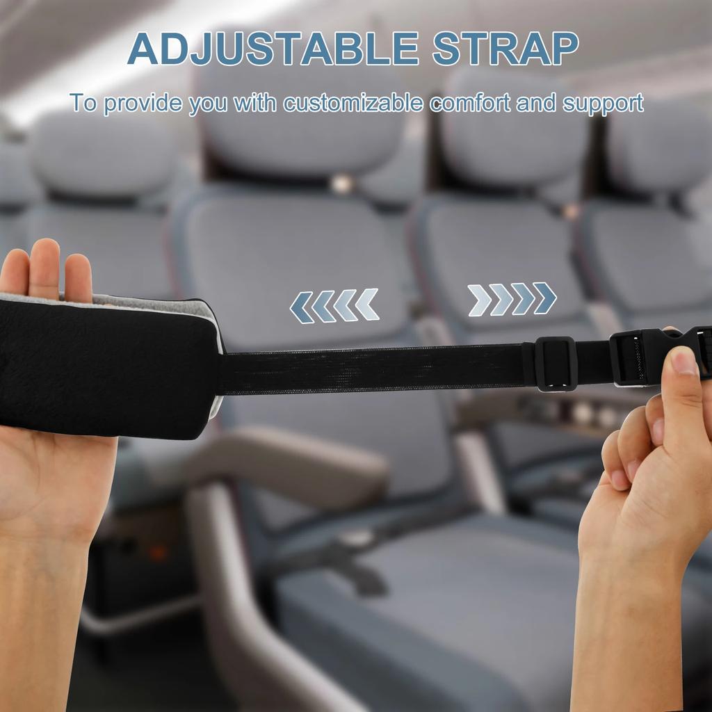 2PCS/Set Travel Pillow Alternative Stops Head Bobbing Airplane Head Straps and Car Head Support Band Great On Travel Upright