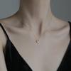 Simple Geometric Circles Pendant Necklace Collarbone Chain Personality Fashion Design Accessories Jewelry Girls Gift
