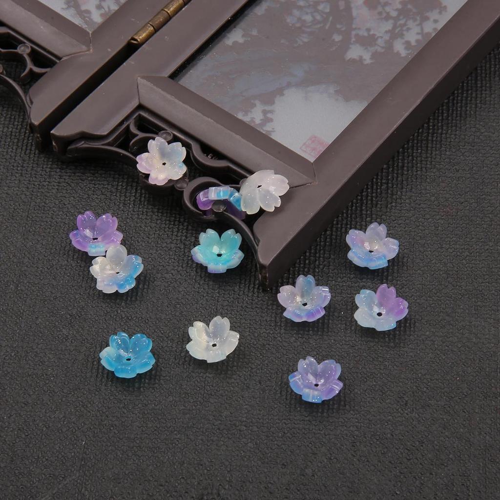 1000 шт. Акриловые подвески-шармы в виде цветков из имитации ракушки для изготовления ювелирных изделий, антикварные аксессуары