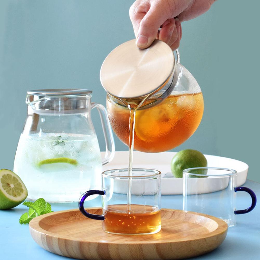 Glass Teapot With Stainless Steel Filter Household Reusable Tea Brewer For Green Tea