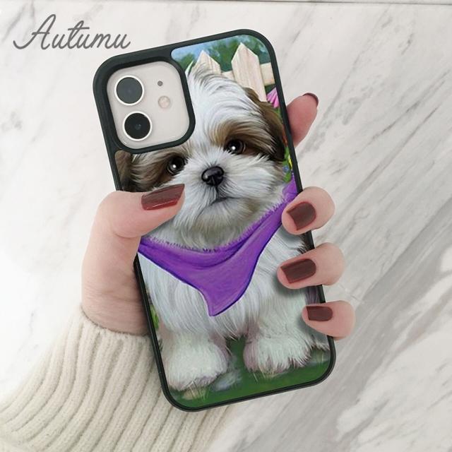 Чехол для телефона с собакой Ши-тцу для iPhone 11, 12, 13, 14 Pro Max mini X XR XS SE 2020, 5, 6S, 7, 8 Plus, Samsung Galaxy S21 S22, чехол