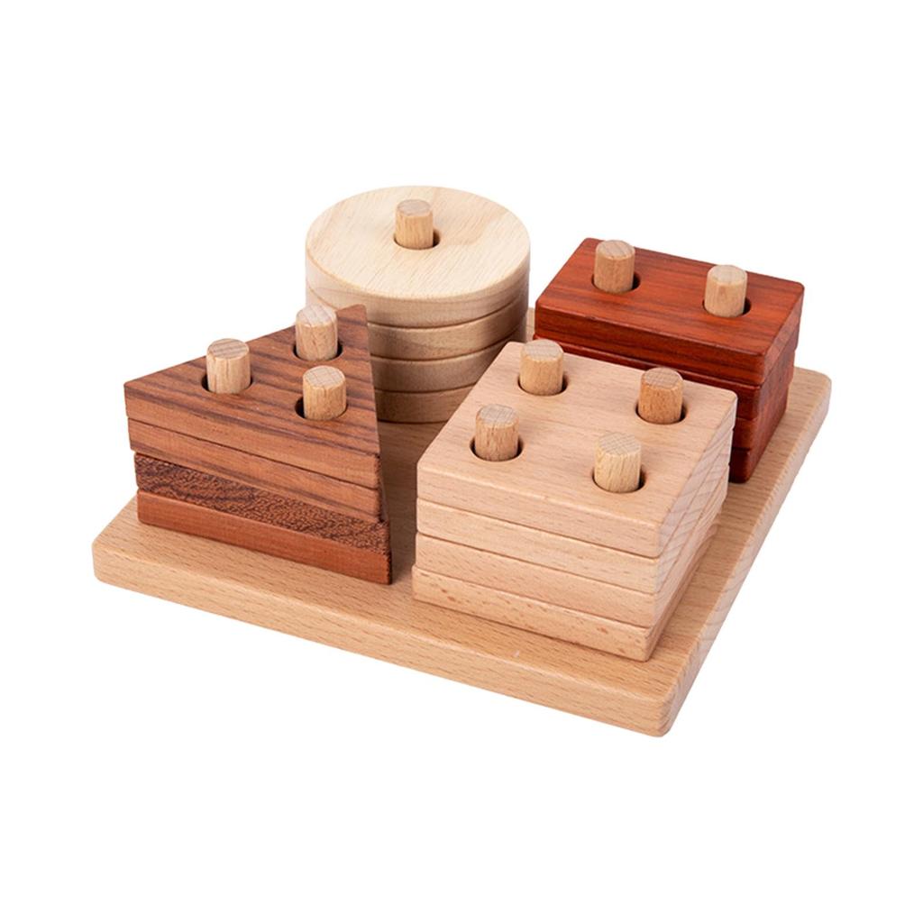 Сортер форм и накопительные деревянные игрушки Образовательные игрушки Активность