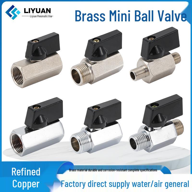 Polished Pneumatic Mini Ball Valve with Internal/External Threads - 2, 3, 4 Points Water Pipe Joint Switch Valve