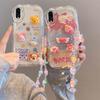 Samsung A20, M02, A03, A52S Silicone Case: Cute Cartoon Doll Design, Anti-Fall, Flower Bracelet for Women