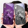 Фиолетовая рифма Белый Тяньма Для Samsung A01 A02 03 Core 04 05 06 10 12 13 14 5G 15 16 M02 12 Note 8 9 10 20 стекло Ультра чехол для телефона